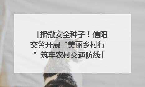 播撒安全种子！信阳交警开展“美丽乡村行”筑牢农村交通防线