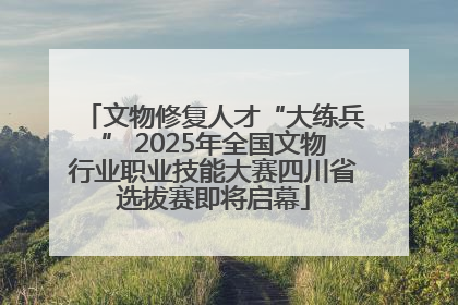 文物修复人才“大练兵” 2025年全国文物行业职业技能大赛四川省选拔赛即将启幕