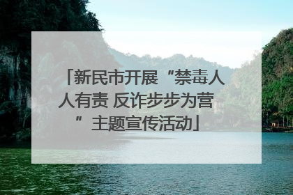新民市开展“禁毒人人有责 反诈步步为营”主题宣传活动