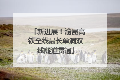 新进展！渝昆高铁全线最长单洞双线隧道贯通