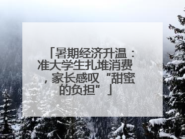 暑期经济升温：准大学生扎堆消费，家长感叹“甜蜜的负担”
