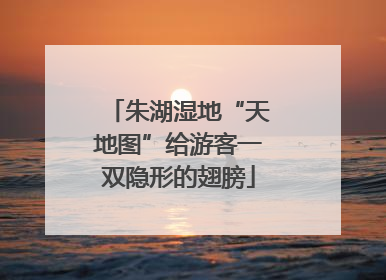 朱湖湿地“天地图”给游客一双隐形的翅膀