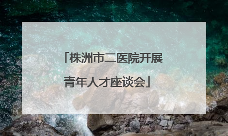 株洲市二医院开展青年人才座谈会
