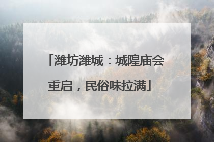 潍坊潍城：城隍庙会重启，民俗味拉满