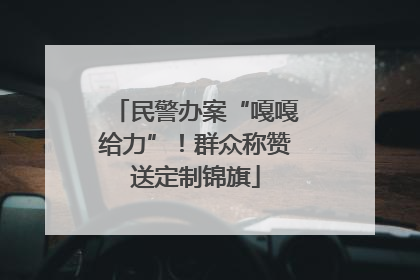民警办案“嘎嘎给力”！群众称赞送定制锦旗