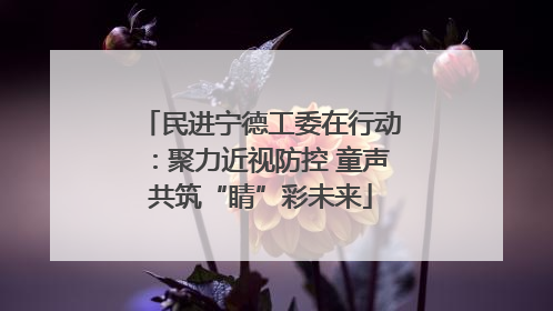 民进宁德工委在行动：聚力近视防控 童声共筑“睛”彩未来