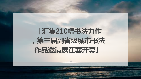 汇集210幅书法力作，第三届副省级城市书法作品邀请展在蓉开幕