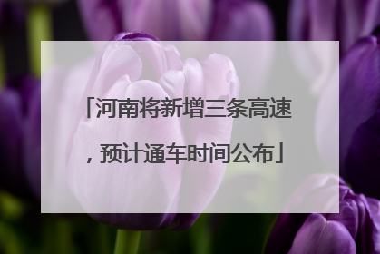河南将新增三条高速，预计通车时间公布