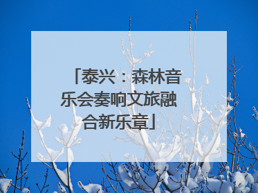 泰兴：森林音乐会奏响文旅融合新乐章