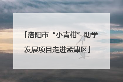 洛阳市“小青柑”助学发展项目走进孟津区