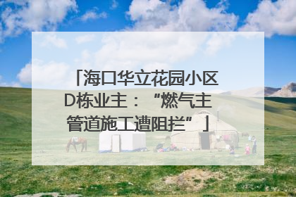 海口华立花园小区D栋业主：“燃气主管道施工遭阻拦”