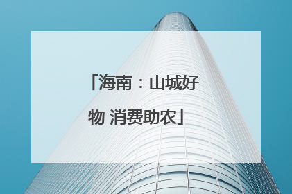 海南：山城好物 消费助农