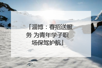 淄博：春招送服务 为青年学子职场保驾护航