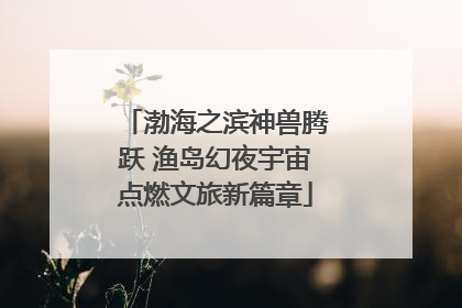 渤海之滨神兽腾跃 渔岛幻夜宇宙点燃文旅新篇章