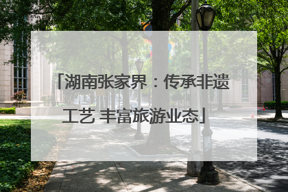 湖南张家界：传承非遗工艺 丰富旅游业态