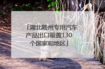 湖北随州专用汽车产品出口覆盖130个国家和地区