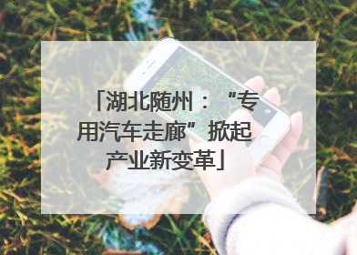 湖北随州：“专用汽车走廊”掀起产业新变革