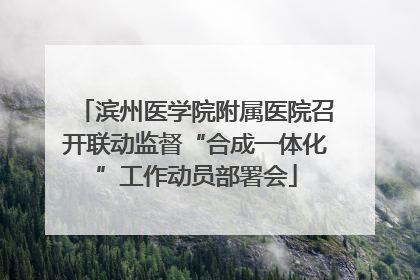 滨州医学院附属医院召开联动监督“合成一体化”工作动员部署会