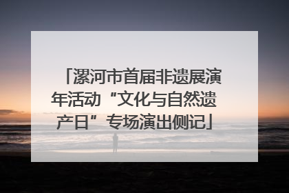 漯河市首届非遗展演年活动“文化与自然遗产日”专场演出侧记