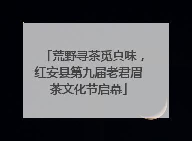 荒野寻茶觅真味，红安县第九届老君眉茶文化节启幕