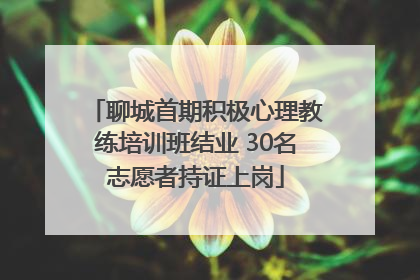 聊城首期积极心理教练培训班结业 30名志愿者持证上岗