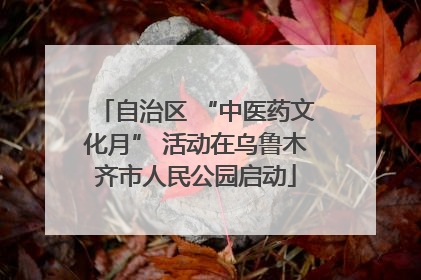 自治区 “中医药文化月” 活动在乌鲁木齐市人民公园启动