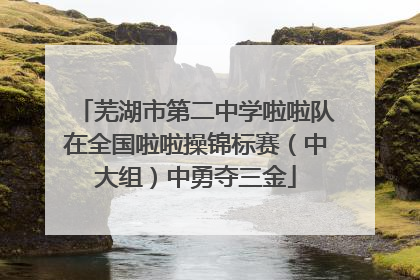芜湖市第二中学啦啦队在全国啦啦操锦标赛（中大组）中勇夺三金