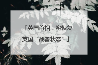 英国首相：将恢复英国“战备状态”