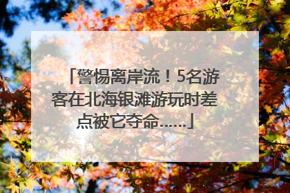 警惕离岸流！5名游客在北海银滩游玩时差点被它夺命……