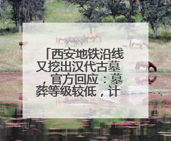 西安地铁沿线又挖出汉代古墓，官方回应：墓葬等级较低，计划回填