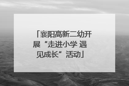 襄阳高新二幼开展“走进小学 遇见成长”活动