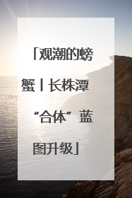 观潮的螃蟹丨长株潭“合体”蓝图升级