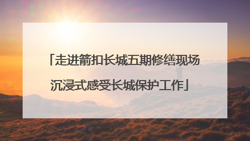 走进箭扣长城五期修缮现场 沉浸式感受长城保护工作