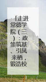 走进常德学院（三）：政策筑基、引凤来栖，锻造校城共享的“双师铁军”