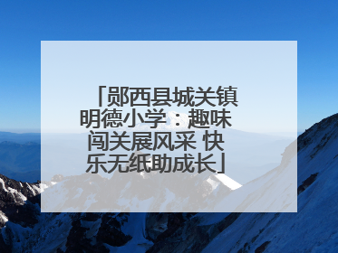 郧西县城关镇明德小学：趣味闯关展风采 快乐无纸助成长