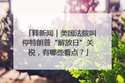 释新闻｜美国法院叫停特朗普“解放日”关税，有哪些看点？