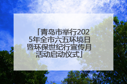 青岛市举行2025年全市六五环境日暨环保世纪行宣传月活动启动仪式