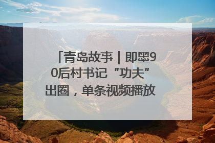 青岛故事｜即墨90后村书记“功夫”出圈，单条视频播放量过600万