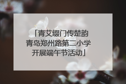 青艾缀门传楚韵 青岛郑州路第二小学开展端午节活动