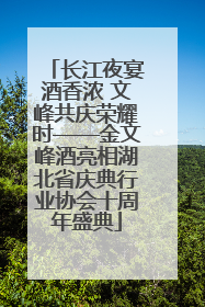 长江夜宴酒香浓 文峰共庆荣耀时——金文峰酒亮相湖北省庆典行业协会十周年盛典