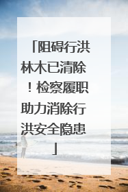 阻碍行洪林木已清除！检察履职助力消除行洪安全隐患
