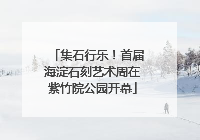 集石行乐！首届海淀石刻艺术周在紫竹院公园开幕