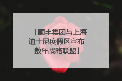 顺丰集团与上海迪士尼度假区宣布数年战略联盟