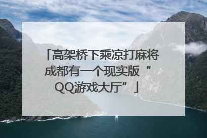高架桥下乘凉打麻将 成都有一个现实版“QQ游戏大厅”