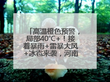 高温橙色预警，局部40℃+！接着暴雨+雷暴大风+冰雹来袭，河南将迎大范围降雨