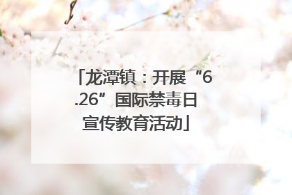 龙潭镇：开展“6.26”国际禁毒日宣传教育活动