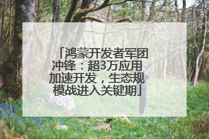 鸿蒙开发者军团冲锋：超3万应用加速开发，生态规模战进入关键期