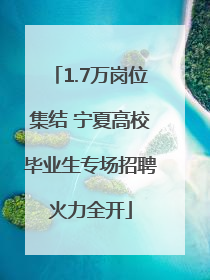 1.7万岗位集结 宁夏高校毕业生专场招聘火力全开