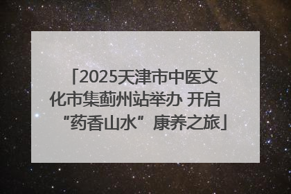 2025天津市中医文化市集蓟州站举办 开启“药香山水”康养之旅
