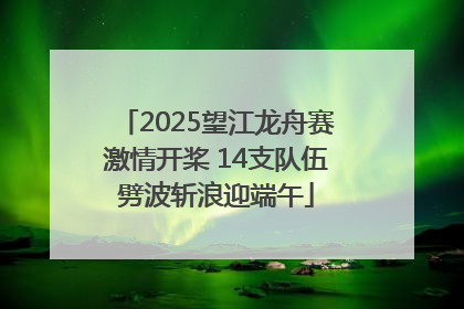 2025望江龙舟赛激情开桨 14支队伍劈波斩浪迎端午